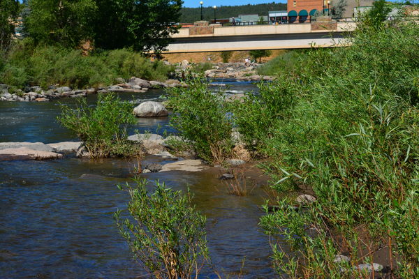 A river does run through it.  Downtown Pagosa in t...