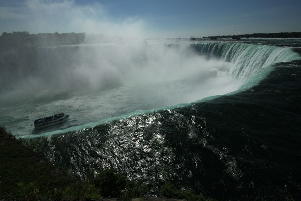 Niagara Falls, Horseshoe Falls,  Canada. With the ...