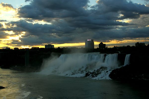 I got up early and hiked down to the falls at sunr...