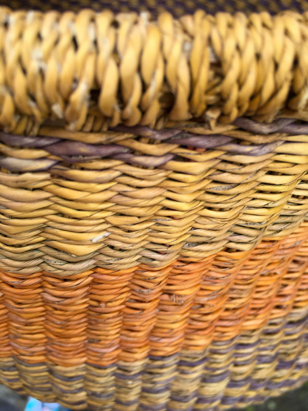 Basket detail - market has these baskets for shopp...