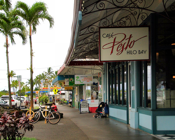 Downtown Hilo and our favorite eatery...