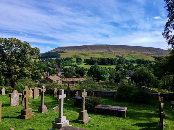 View from Churh of Downham and Pendle Hill...