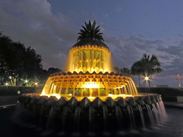 Pineapple Fountain at Waterfront Park...