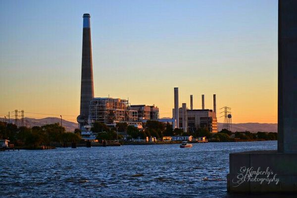 Antioch refinery  sunset...