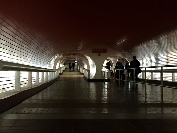 Under ground tunnel to the boarding area-kinda coo...