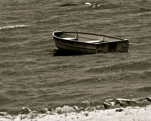 Lonely boat - Rehoboth Bay...