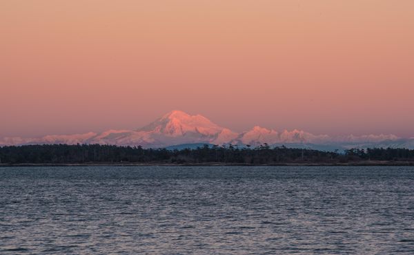 Looking at Mt Baker from Vancouver Island...