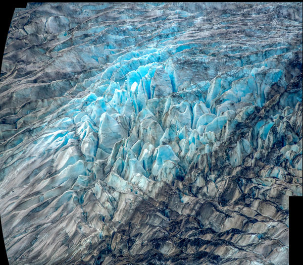 Glacier mosaic: 600mm (35mm eq.), 1/1000 sec., f/7...