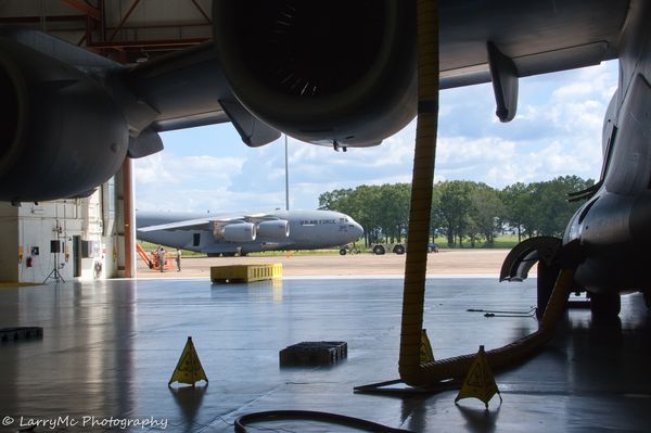 C-17A being towed for loading with Puerto Rico rel...