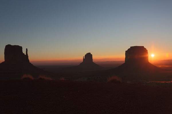 Sunrise over Monument Valley...