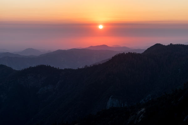 Sunset from Moro Rock in Sequoia NP...