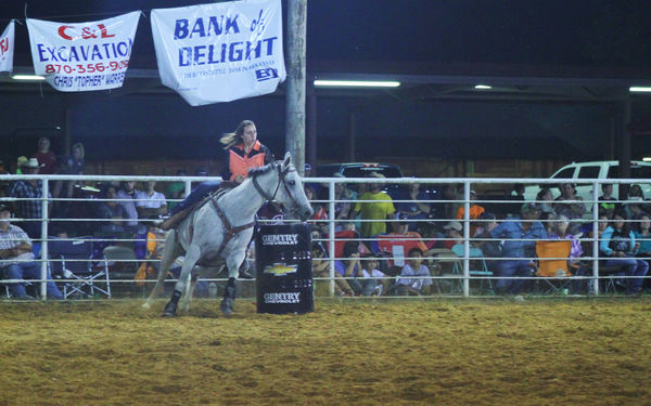Barrel Racer can't remember what her time was....