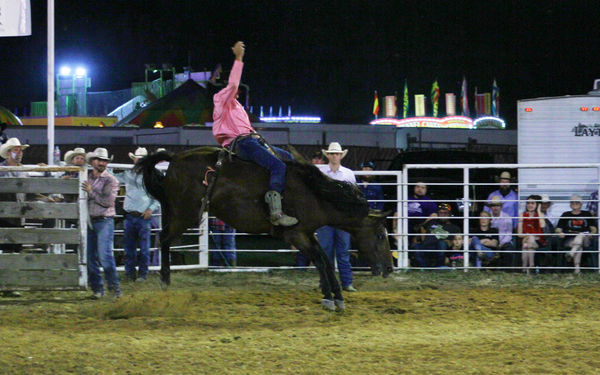 #2 Bronc Rider 5 sec in still hanging in there....