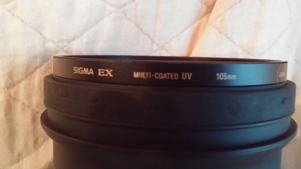 Sigma EX 105mm UV filter...