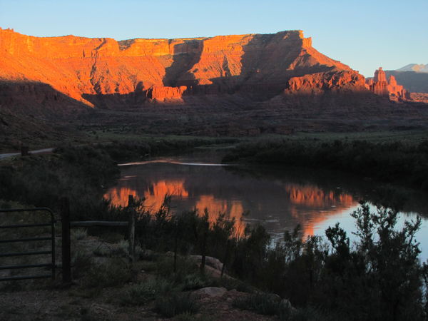 8. This is the Colorado River with Fisher Towers l...