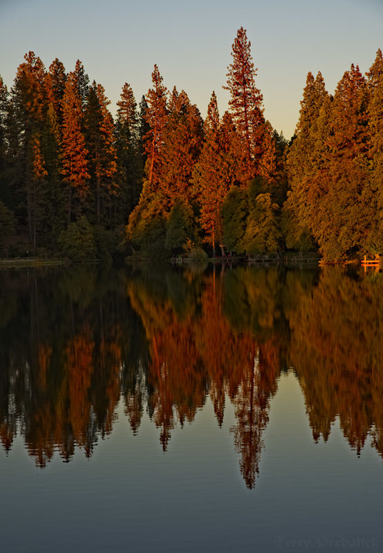 Fall Sunset Twain Harte Lake...