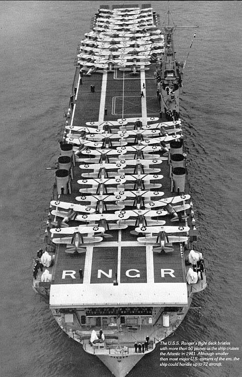 The USS Ranger....the first Aircraft Carrier. Just...