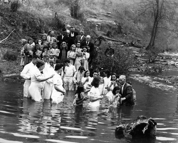 Baptism in the river. From"Appalachian Life" photo...