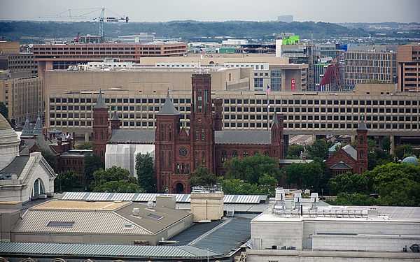 Smithsonian Castle viewed from the tower....