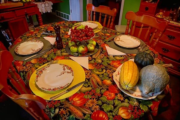 The Thanksgiving table...