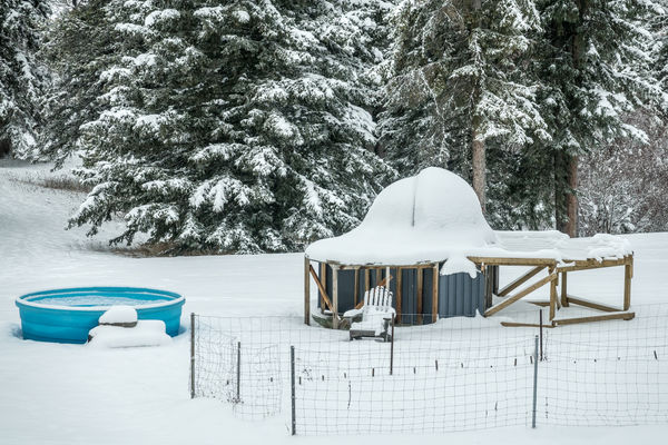 Observatory snowed in and "swimming pool" frozen!!...