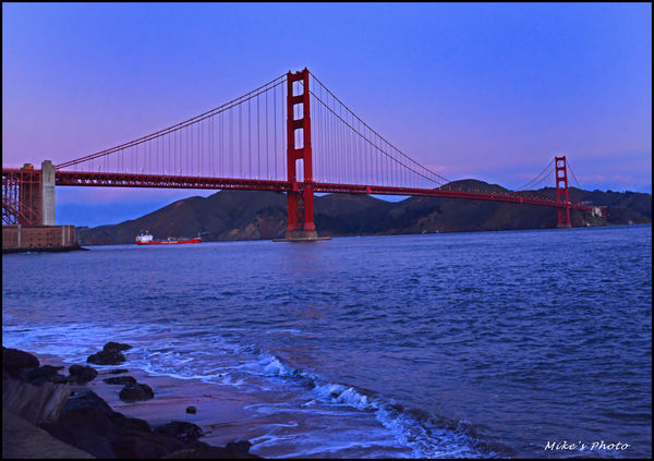 Daybreak at the Golden Gate Bridge...
