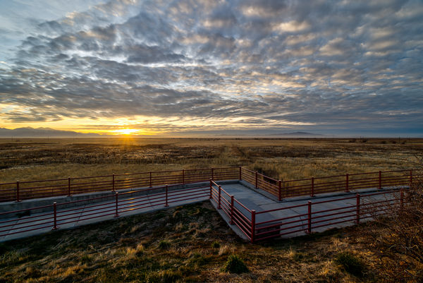 West of Bountiful looking over the wetlands by the...