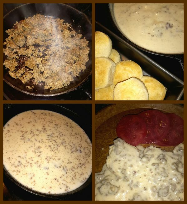 Biscuits and gravy this past weekend...