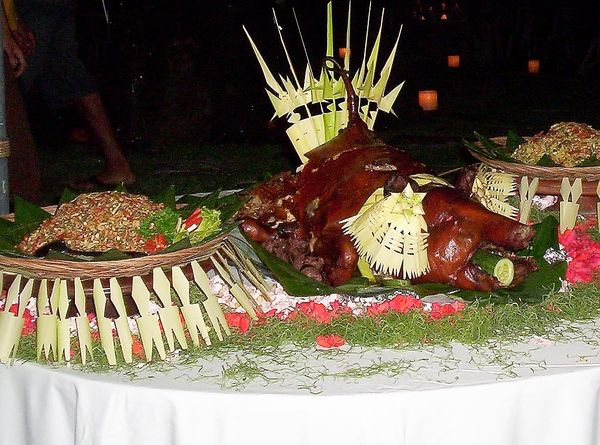 suckling pig feast in Bali...