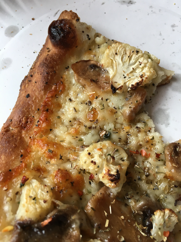 oasted cauliflower and mushroom pizza - and it was...