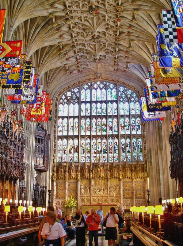 An interior ... the Windsor Castle Abbey in London...