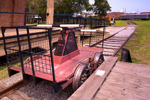 Handcar at train museum...