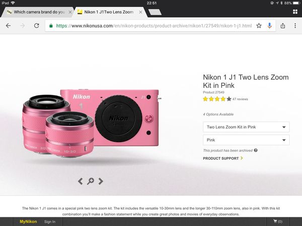 Nikon 1 J1 Mirror-less 2-lens kit...
