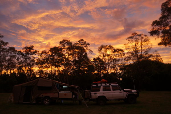 Sunset Camp, our setup....