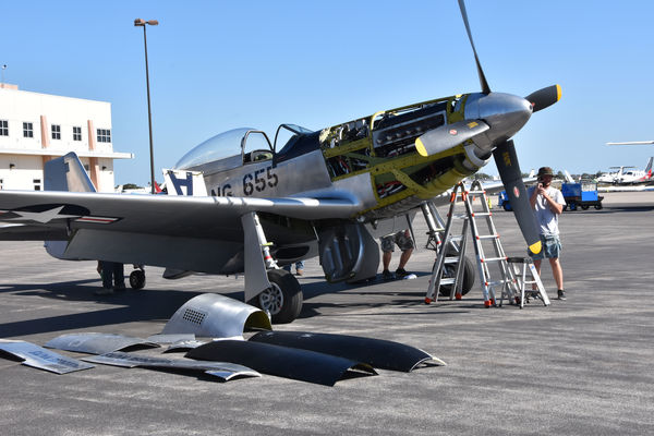Page Field had some WWII Aircraft. P51 was being m...