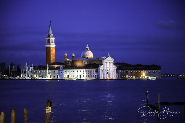 San Giorgio Maggiore at night - Venice, Italy...
