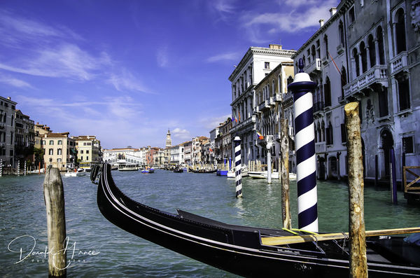 Looking north up the Grand Canal towards the Rialt...