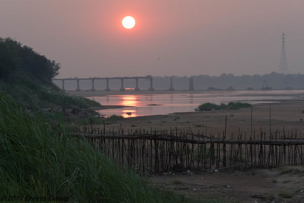 Ko Paen Bamboo Bridge at sunset...