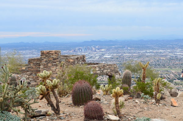 Atop South Mountain looking down at Phoenix...