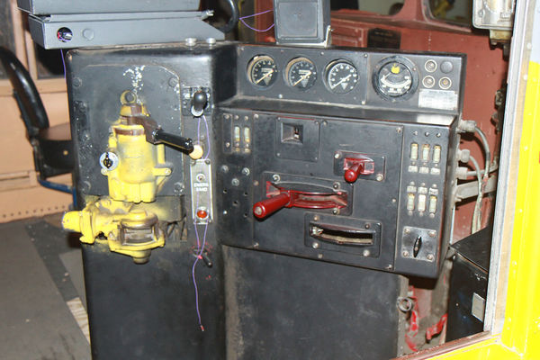 #10-Main driver controls for a diesel Locomotive. ...