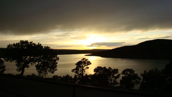 sunset at Blue Water Lake NM...
