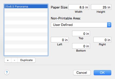 From the Define Custom Paper Size option in the Pr...