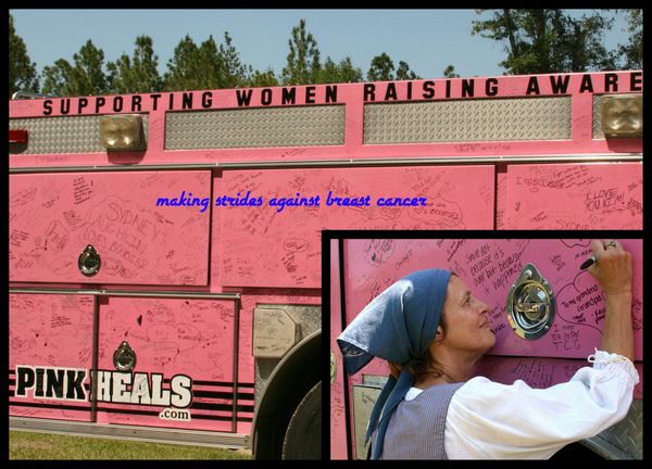Pink fire truck for Breast Cancer awareness...