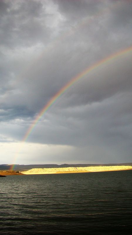 Rainbow over Abiquiu Lake NM...
