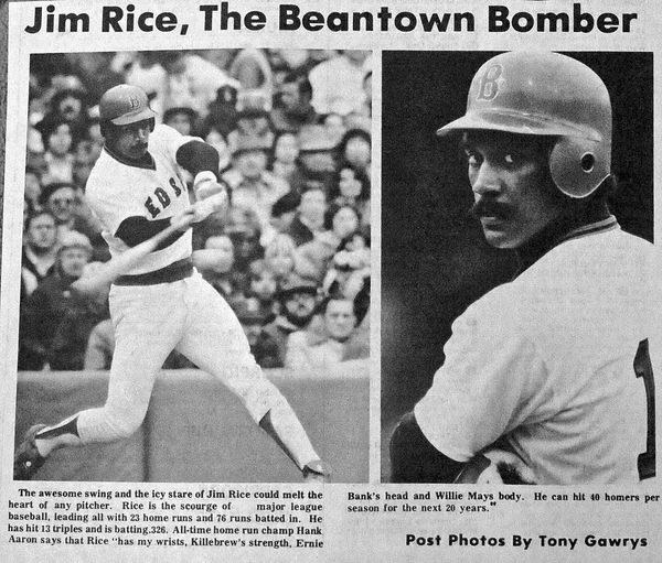 Covering Jim Rice for SPORT Magazine NYC not a pos...