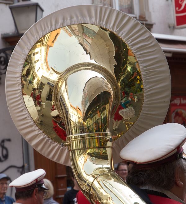 Tuba distortion.  Unfortunately the front of the b...