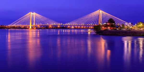 Night shot of Cable Bridge (long exposure HDR thro...