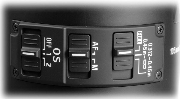 Sigma 105mm 3-position switch: allows 'search' of ...