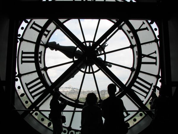 Looking through clock atop the Orsay Museum...