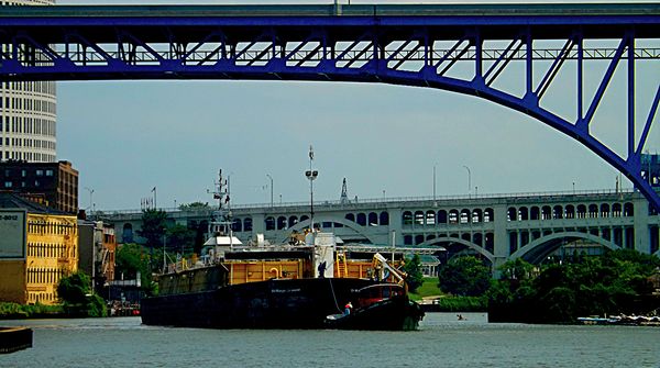 tug with a barge...